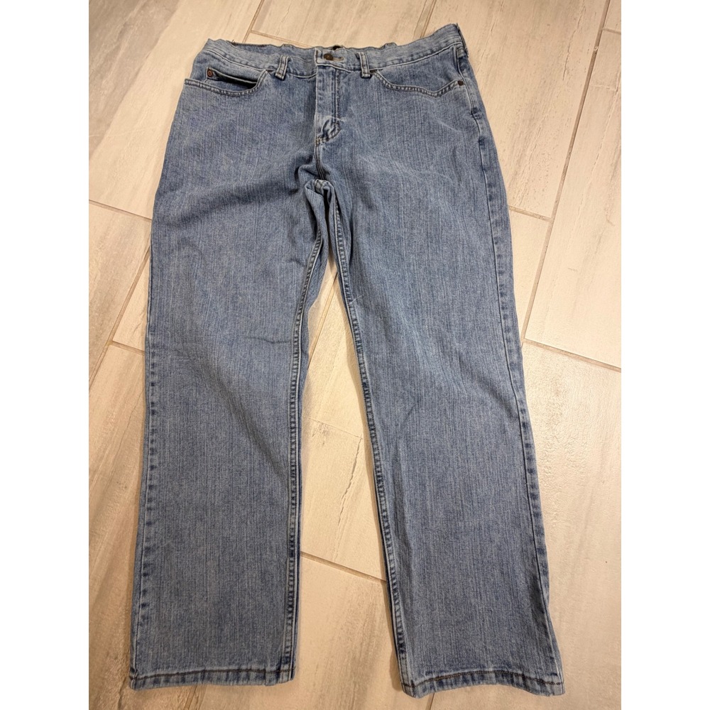 Lee Relaxed Fit Light Wash Denim‎ Jeans Mens 36x30 Straight Leg 100% Cotton